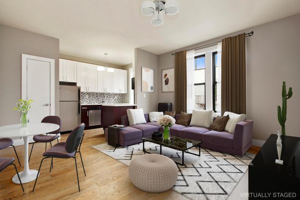 Dining room, Interior, Kitchen, Living room, Pendant Lights, Wood Texture Flooring