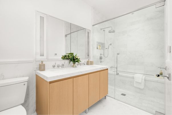 Bathroom, Glass Shower, Interior, Marble, Marble Walls