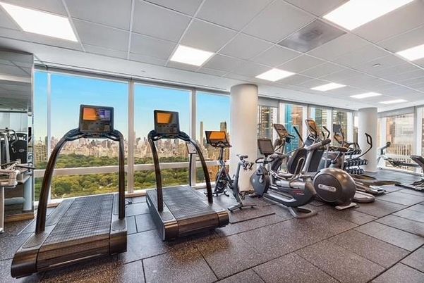 Fitness Equipment, Gym, Interior, Recessed Lighting