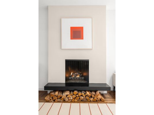 Fireplace, Interior, Wood Texture Flooring