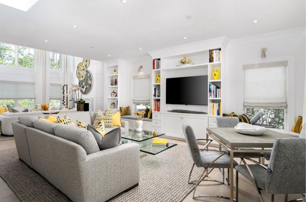 Interior, Living room, Recessed Lighting