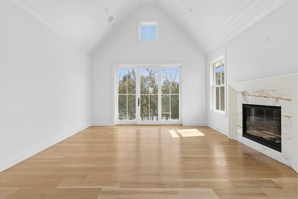 Empty room, Fireplace, Interior, Wood Texture Flooring