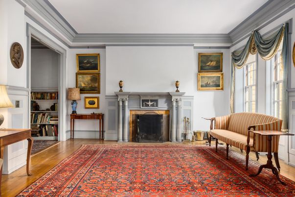 Fireplace, Interior, Wood Texture Flooring