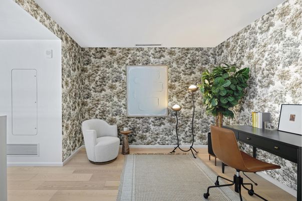 Home Office, Interior, Wood Texture Flooring