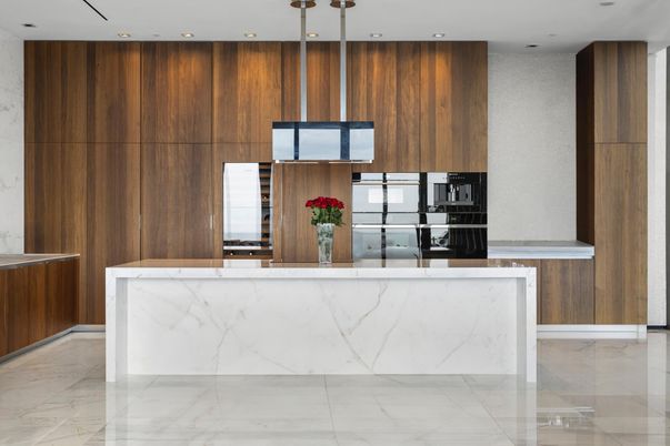 Interior, Kitchen, Marble, Recessed Lighting