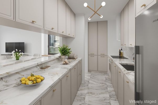 Interior, Kitchen, Marble, Pendant Lights