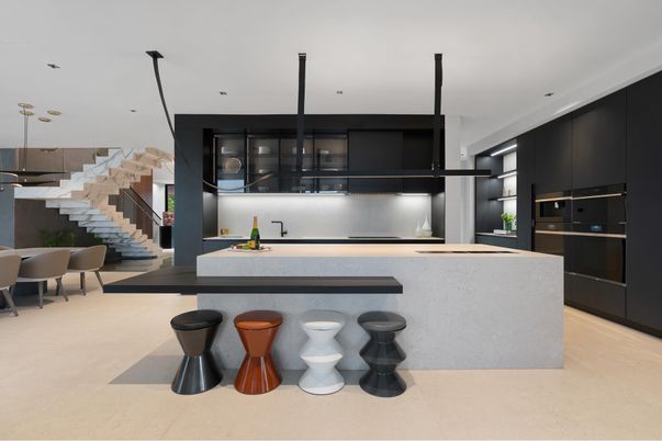 Dining room, Interior, Kitchen, Recessed Lighting, Stainless Steel Appliances