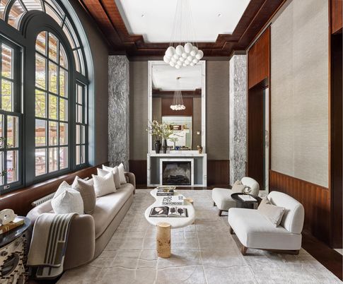 Fireplace, Interior, Living room, Pendant Lights