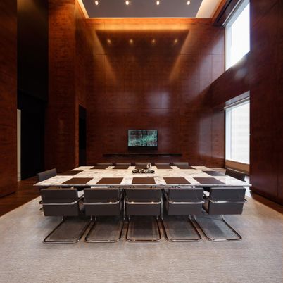 Dining room, Interior, Recessed Lighting, Wooden Walls