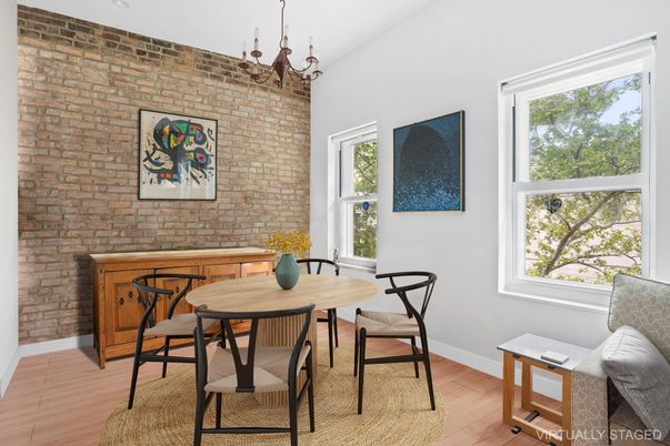 Chandelier, Dining room, Interior, Stone Walls, Wood Texture Flooring