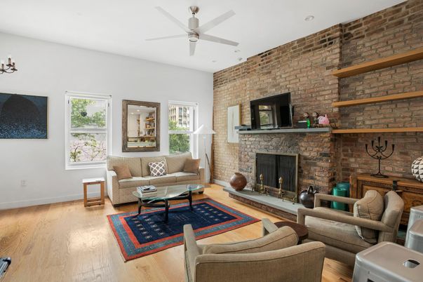 Fireplace, Interior, Living room, Stone Walls, Wood Texture Flooring