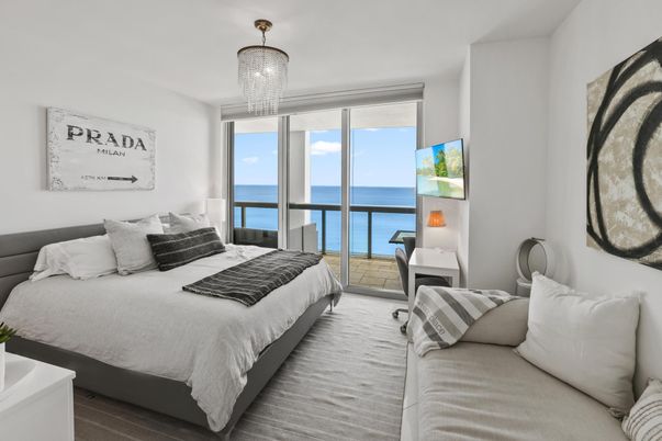 Bedroom, Chandelier, Interior, Water