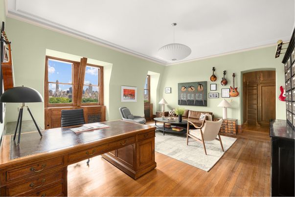 Home Office, Interior, Living room, Pendant Lights, Wood Texture Flooring