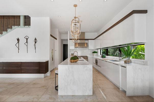 Interior, Kitchen, Pendant Lights, Recessed Lighting, Stainless Steel Appliances