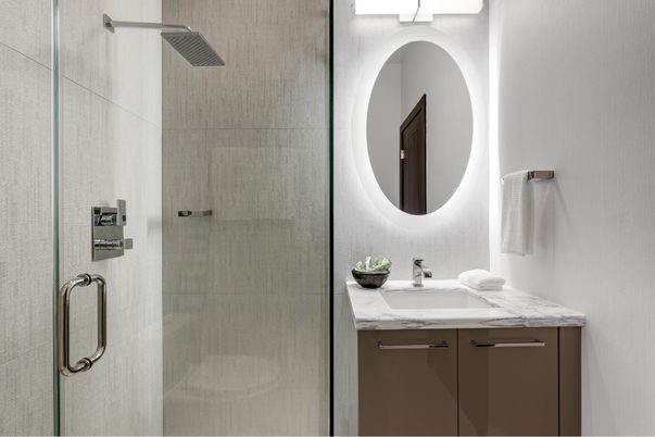 Bathroom, Glass Shower, Interior