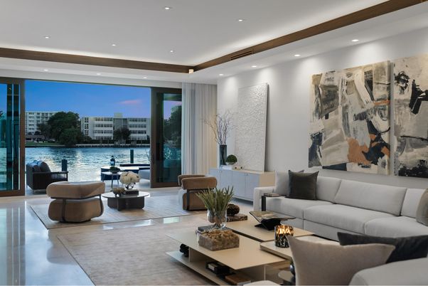 Interior, Living room, Recessed Lighting