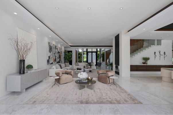 Interior, Living room, Marble, Recessed Lighting