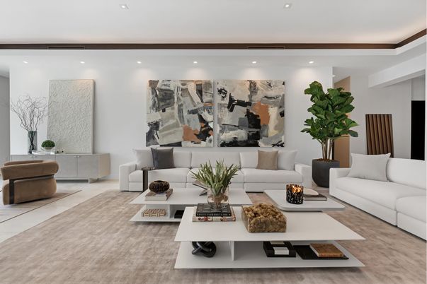 Interior, Living room, Recessed Lighting