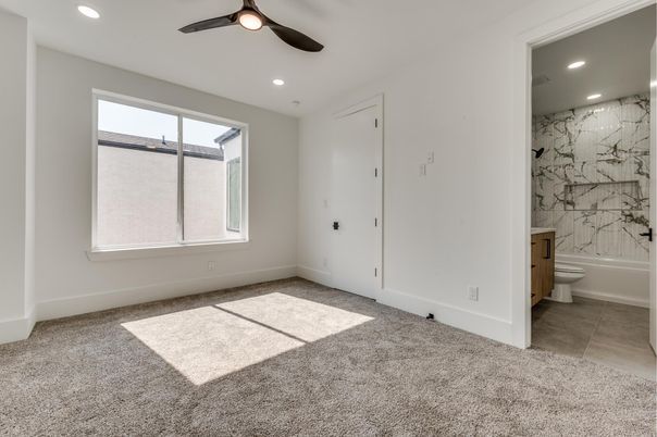 Bathroom, Interior, Marble Walls, Recessed Lighting