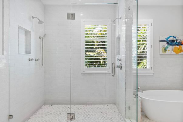 Bathroom, Free Standing Baths, Glass Shower, Interior