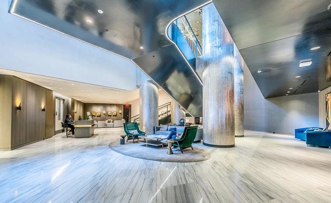 Interior, Marble, Recessed Lighting