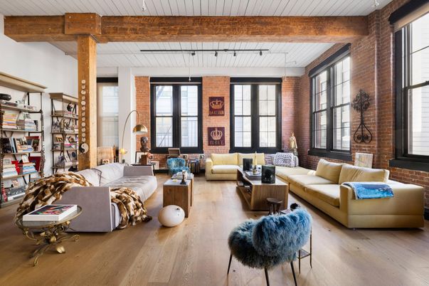 Interior, Living room, Stone Walls, Wooden Beams, Wood Texture Flooring