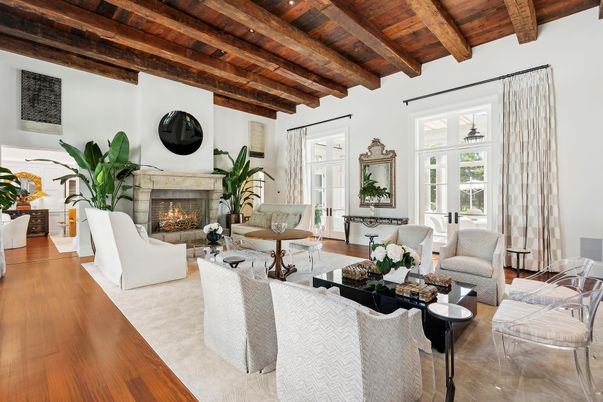 Fireplace, Interior, Living room, Wooden Beams, Wooden Ceilings, Wood Texture Flooring