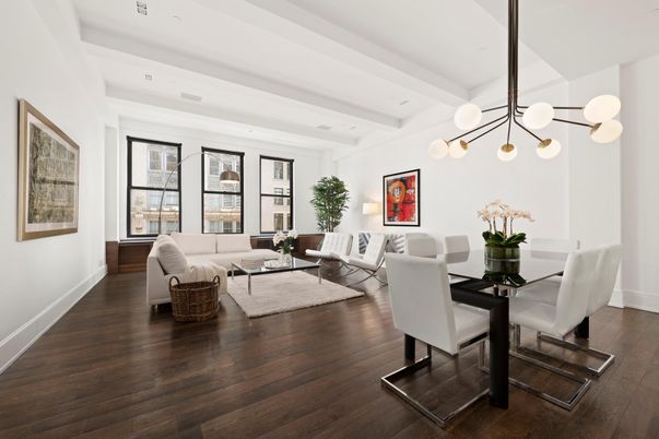 Dining room, Fireplace, Interior, Living room, Pendant Lights, Wood Texture Flooring