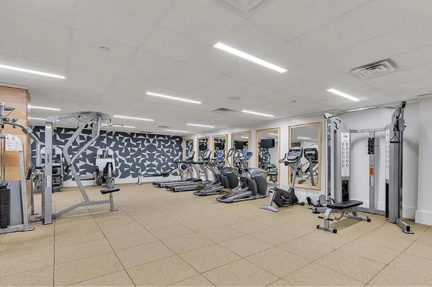 Fitness Equipment, Gym, Interior, Recessed Lighting