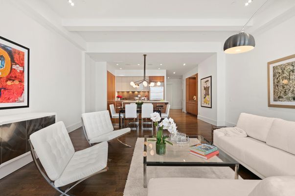 Dining room, Interior, Kitchen, Living room, Pendant Lights, Recessed Lighting, Wood Texture Flooring