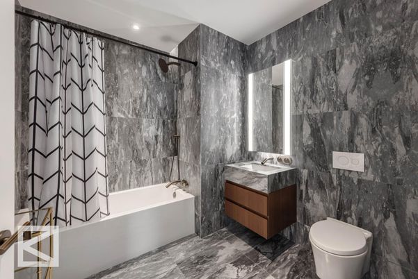 Bathroom, Interior, Marble, Recessed Lighting