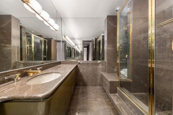 Bathroom, Dual Sink Vanities, Glass Shower, Interior