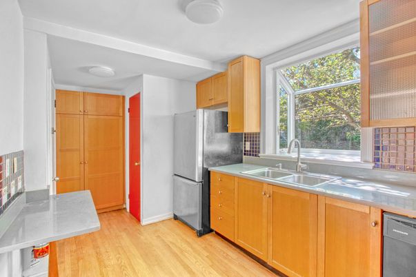 Interior, Kitchen, Wood Texture Flooring