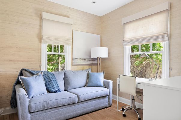 Home Office, Interior, Wood Texture Flooring, Wooden Walls