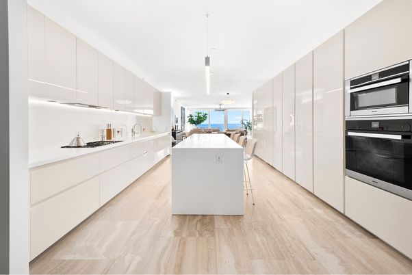 Interior, Kitchen, Pendant Lights, Stainless Steel Appliances, Wood Texture Flooring