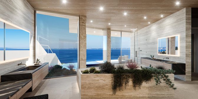 Bathroom, Interior, Recessed Lighting, Water