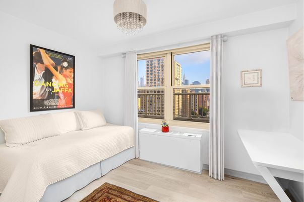 Bedroom, Chandelier, Interior, Wood Texture Flooring