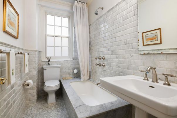 Bathroom, Dual Sink Vanities, Interior, Stone Walls