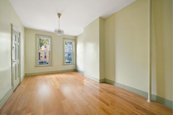 Chandelier, Empty room, Interior, Wood Texture Flooring