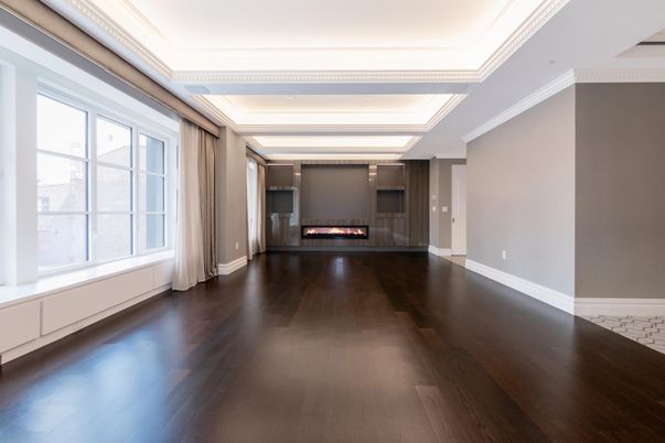 Empty room, Fireplace, Interior, Wood Texture Flooring