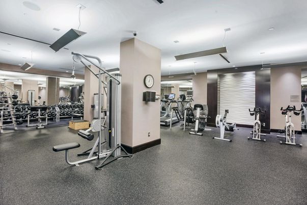 Fitness Equipment, Gym, Interior, Recessed Lighting