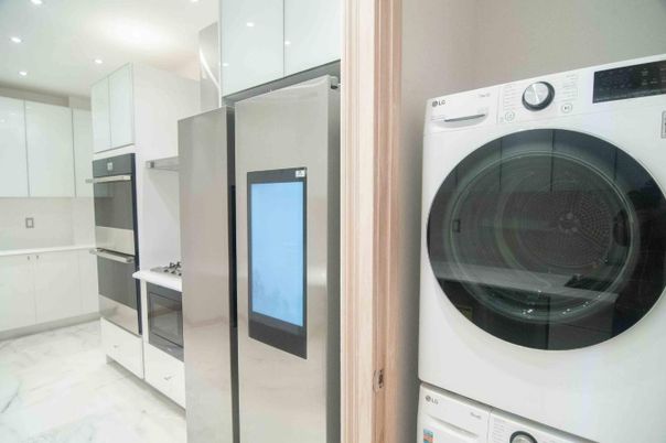 Interior, Marble, Recessed Lighting, Utility Closets, Washer
