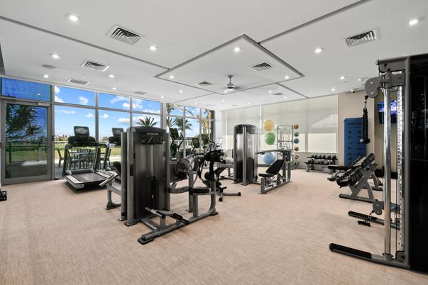 Fitness Equipment, Gym, Interior, Recessed Lighting