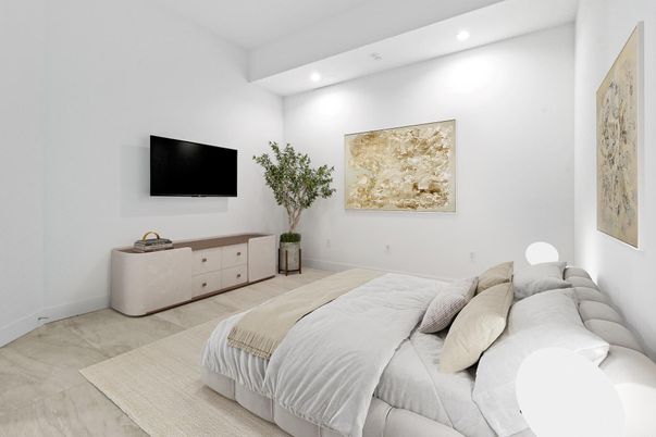 Bedroom, Interior, Recessed Lighting