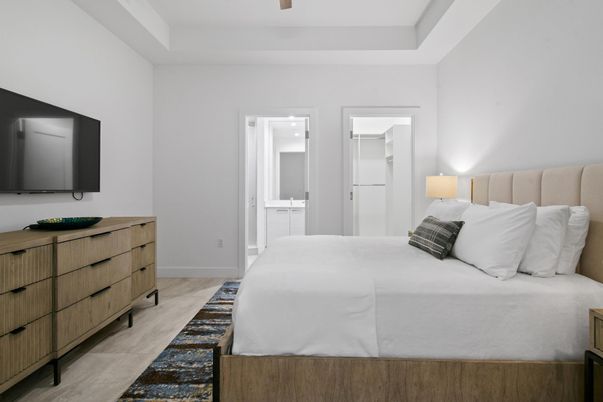 Bedroom, Interior, Wood Texture Flooring