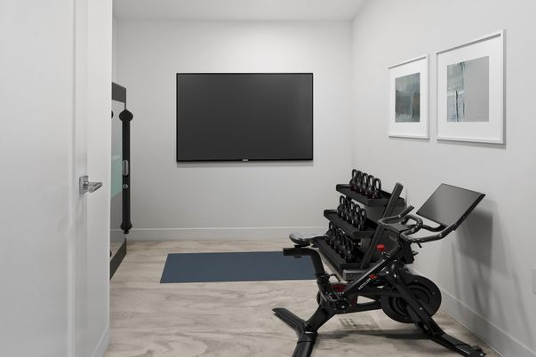 Fitness Equipment, Interior, Wood Texture Flooring