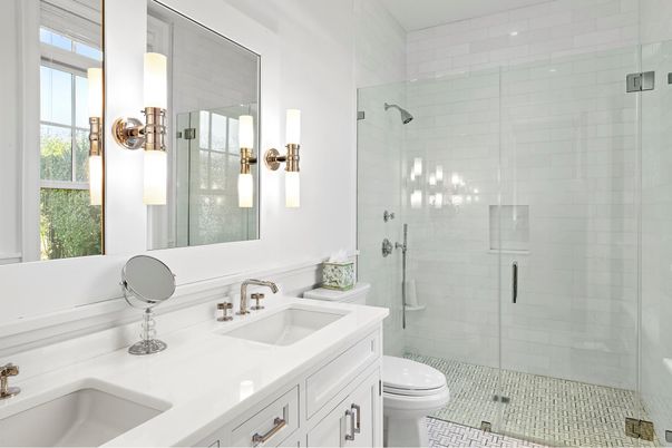 Bathroom, Dual Sink Vanities, Glass Shower, Interior