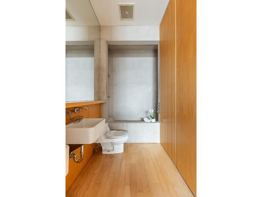 Bathroom, Interior, Wood Texture Flooring