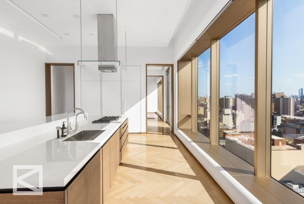Interior, Kitchen, Pendant Lights, Wood Texture Flooring