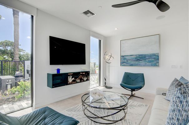 Interior, Living room, Recessed Lighting